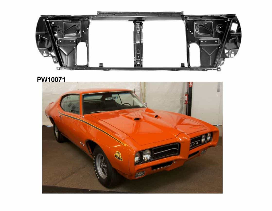 Radiator Support panel: 68-69 GTO